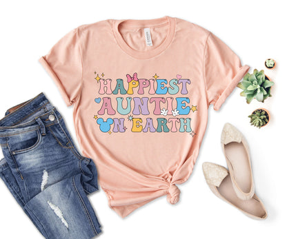 Happiest Aunt on Earth T-shirt, Disney Aunt Shirt, Disney Trip Shirt-newamarketing