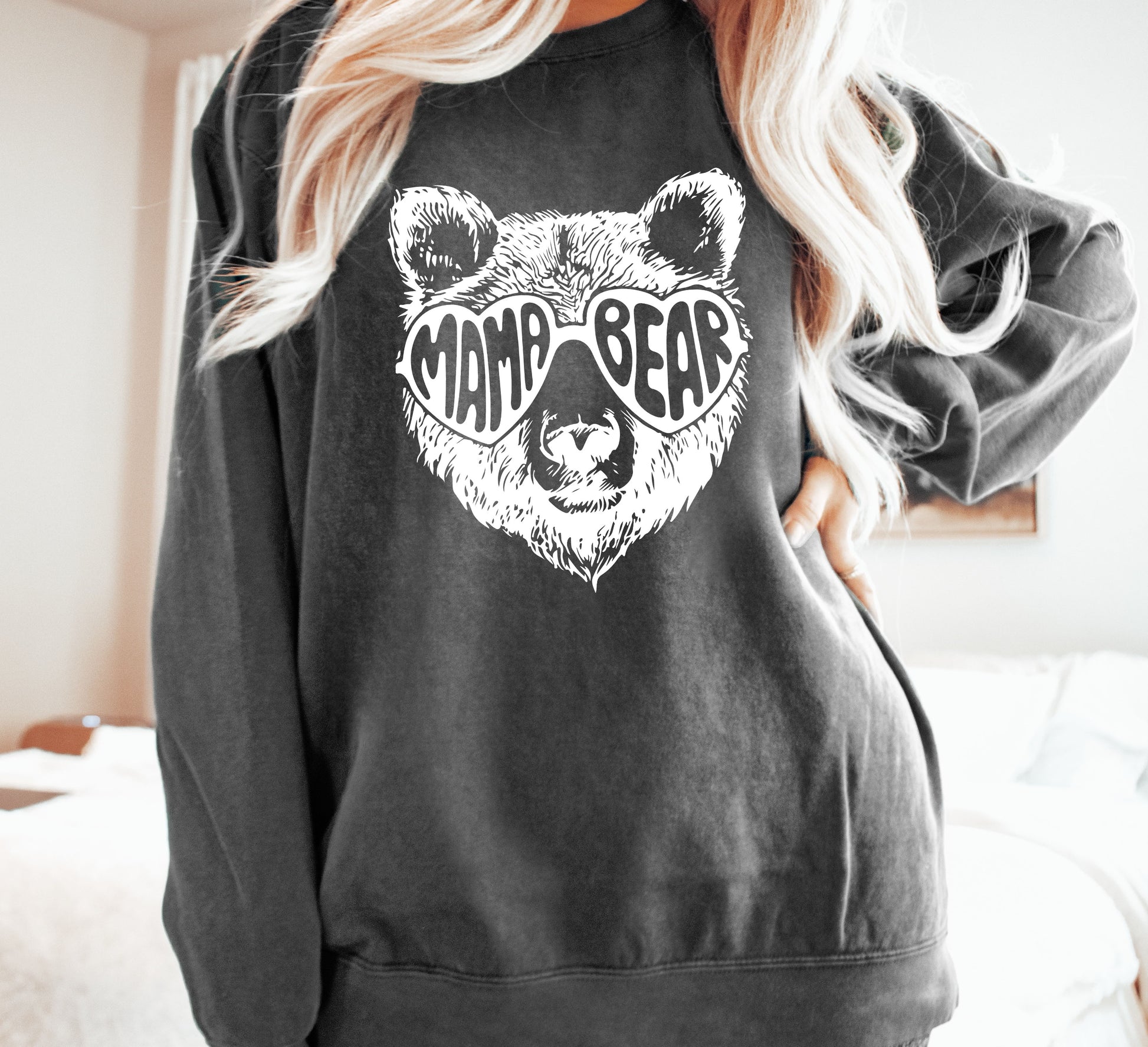 Mama Bear Sweatshirt, Comfort Colors Sweatshirt, Mothers day Gift-newamarketing