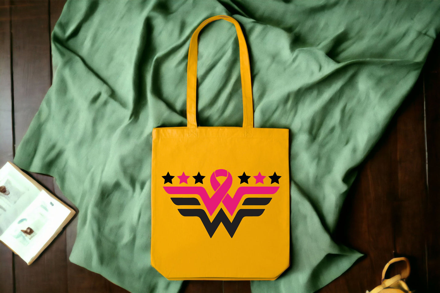 Brest Cancer Pi̇nk Ribbon Tote Bag, Pink Ribbon Bag, Tote Canvas Bags For Women-newamarketing