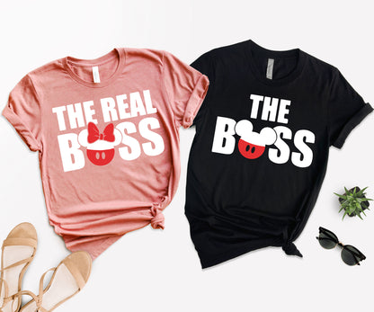 The Boss Shirt, Couple Disney Shirts, The Real Boss T-Shirt-newamarketing
