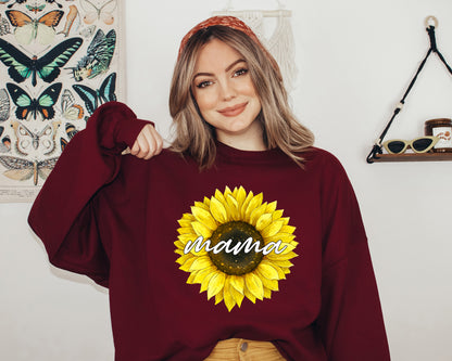 Sunflower Hoodie, Floral Mama Sweatshirt, Sunflower Sweatshirt-newamarketing