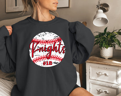 Custom Softball Hoodie, Personalized Baseball Sweatshirt, Vintage Baseball Sweaters-newamarketing