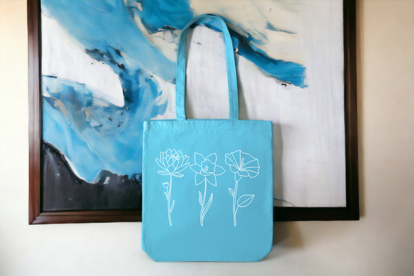 Floral Tote Bags, Tote Bag Flower Design, Personalized Tote Bag-newamarketing