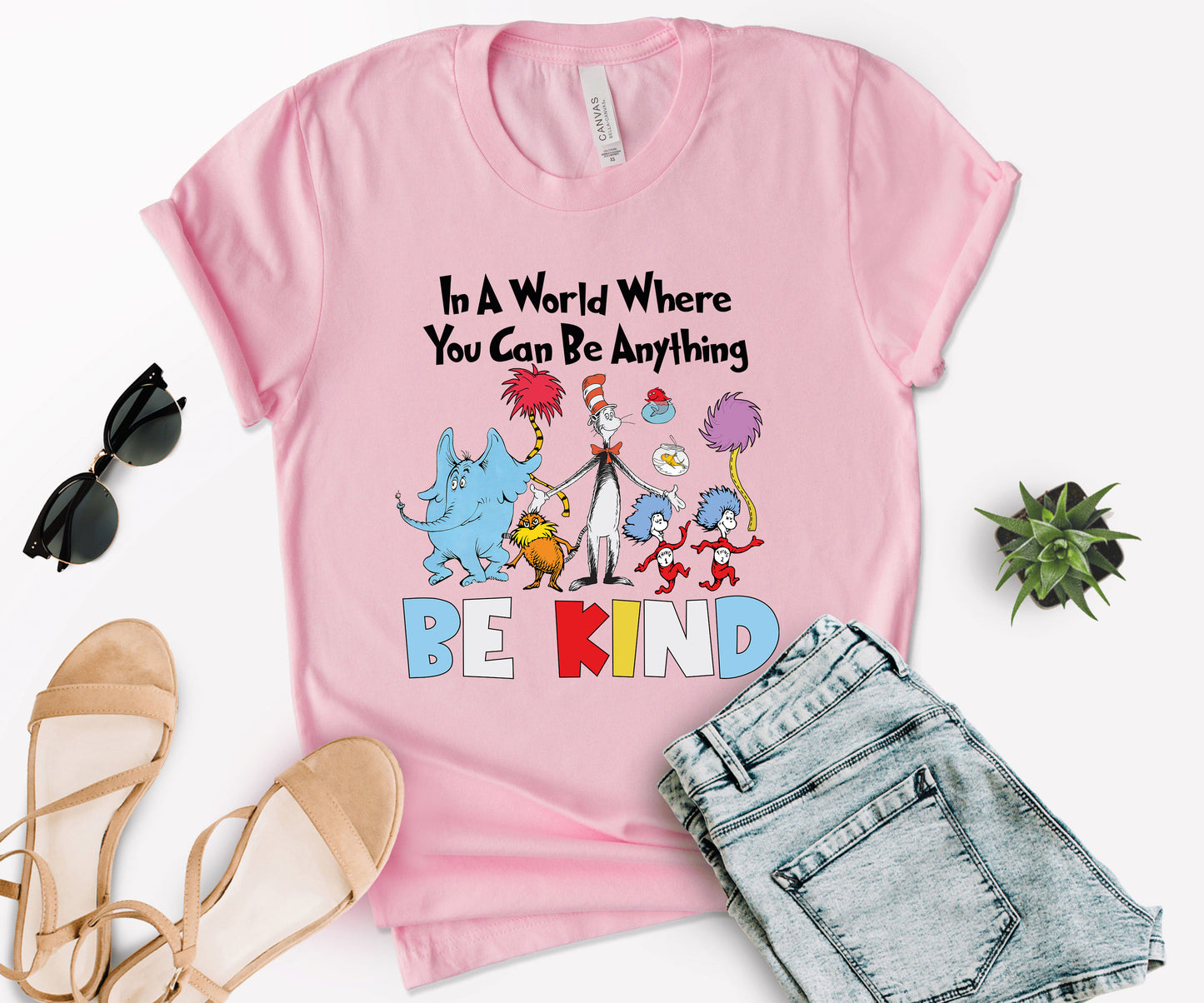 In A World Where You Can Be Anything T-Shirt, Cute Dr. Seuss Shirt, Funny Reading Shirts-newamarketing