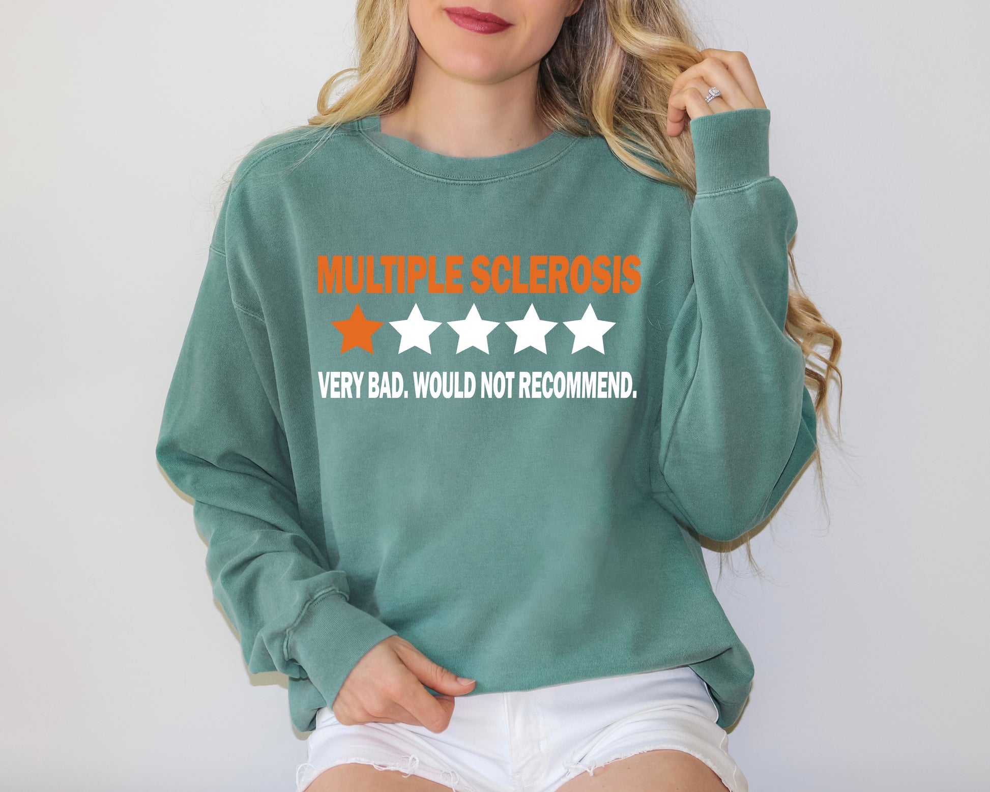 Comfort Color Sweatshirt, Multiple Sclerosis Sweats, Multiple Sclerosis Designs-newamarketing