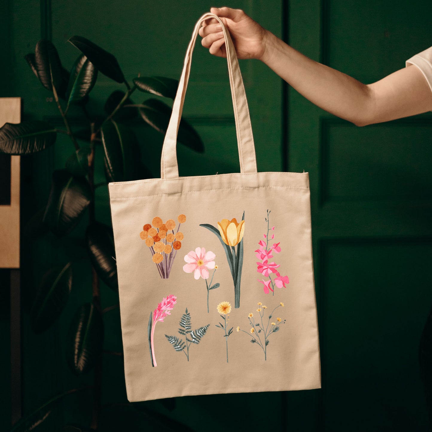 Wildflower Tote Bag, Watercolor Tote Bag, Floral Tote Bag-newamarketing