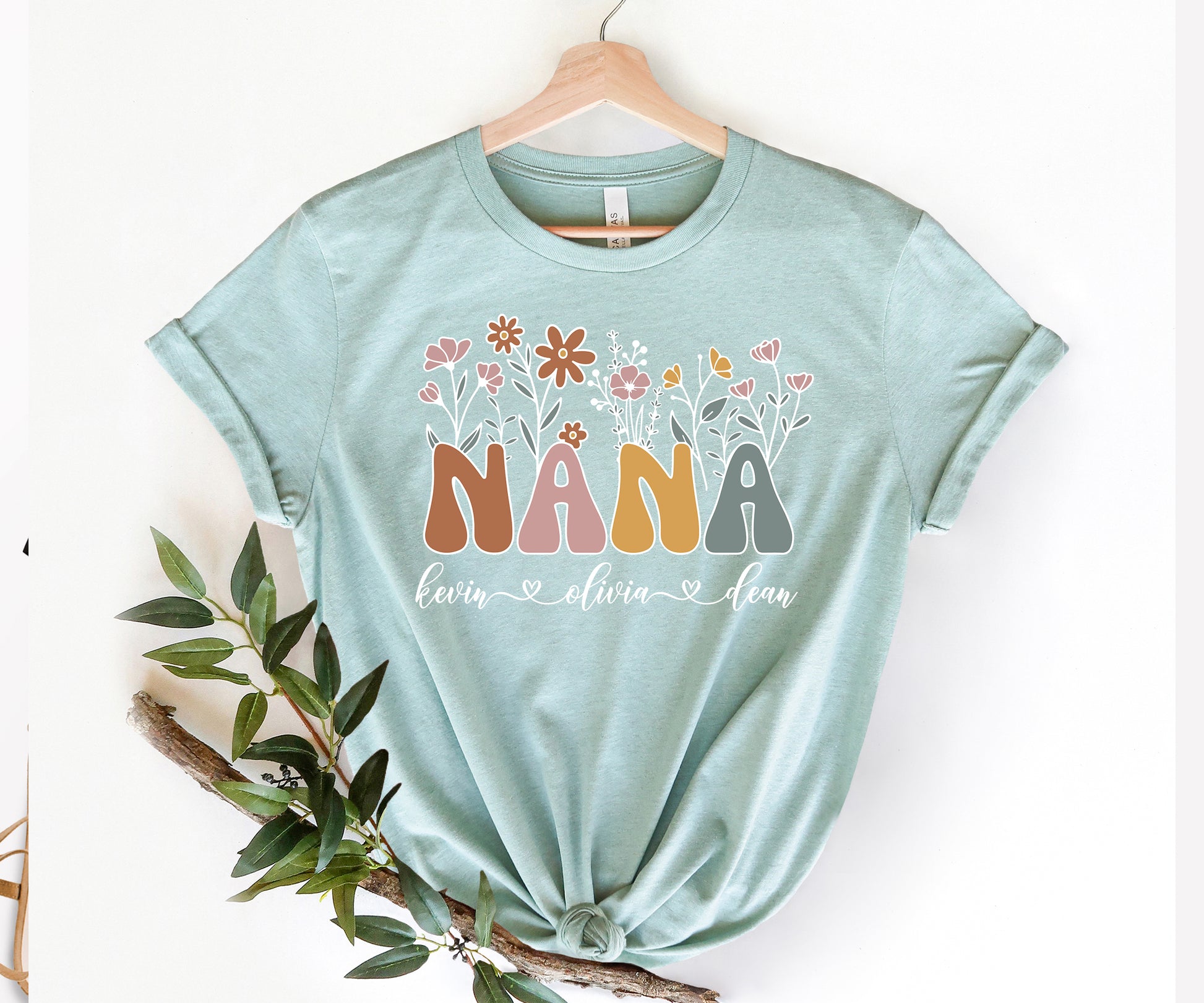 Nana Shirt With Grandkids Names, Personalized Nana Gifts, Nana Shirt With Names-newamarketing