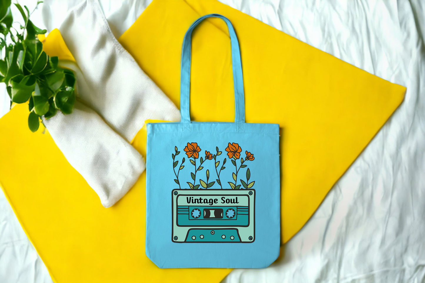 Vintage Tote Bag, Cassette Tote Bag, Music Tote Bag-newamarketing