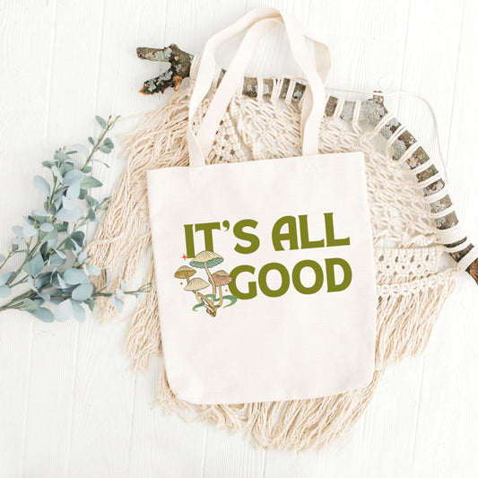It's All Good, Aesthetic Tote Bag, Inspirational Bag, Canvas Tote Bag-newamarketing