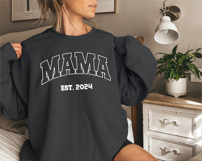 Personalized Mama Sweatshirt, Custom Mom Hoodie, Personalized Mom Gifts-newamarketing