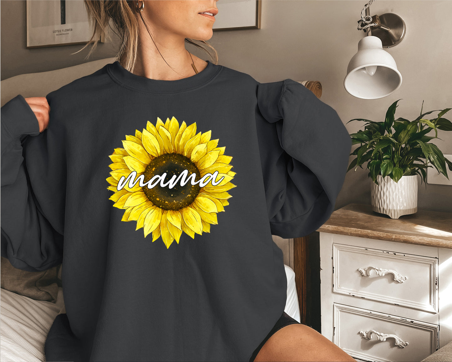 Sunflower Hoodie, Floral Mama Sweatshirt, Sunflower Sweatshirt-newamarketing