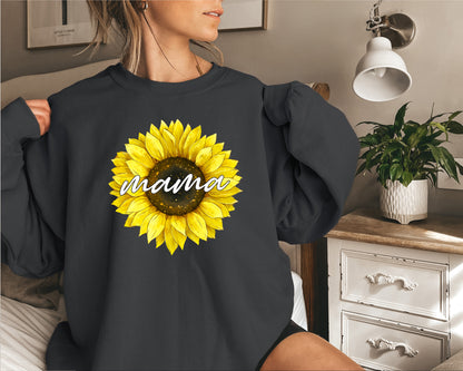 Sunflower Hoodie, Floral Mama Sweatshirt, Sunflower Sweatshirt-newamarketing