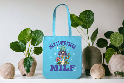 Man I Love Frogs, Mushroom Tote Bag, Frog Tote Bags-newamarketing