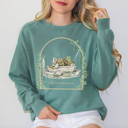 Comfort Color Sweatshirt, Frog and Toad Sweatshirt, Frog and Toad Sweater-newamarketing