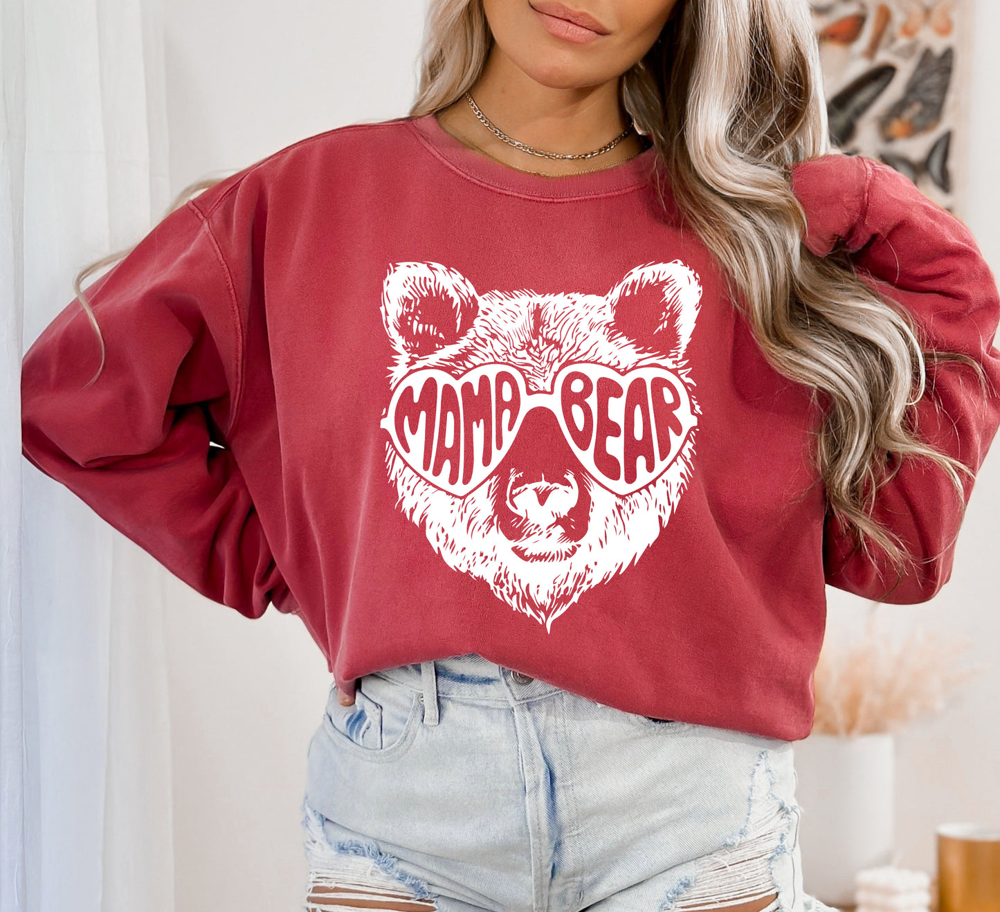 Mama Bear Sweatshirt, Comfort Colors Sweatshirt, Mothers day Gift-newamarketing