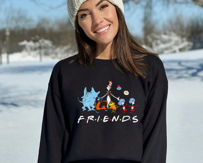 Dr Seuss Friends, Dr Seuss Hoodie, Friends Sweatshirt-newamarketing