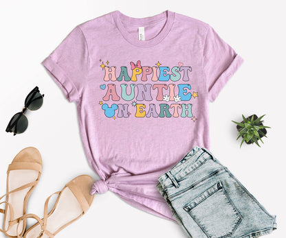 Happiest Aunt on Earth T-shirt, Disney Aunt Shirt, Disney Trip Shirt-newamarketing