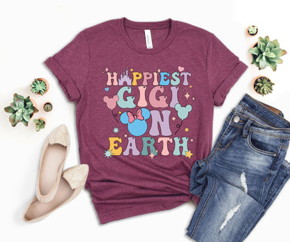 Happiest Gigi on Earth Shirt, Disney Grandma Shirt, Gigi Disney Shirt-newamarketing