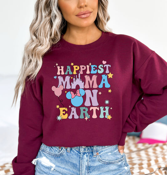 Happiest Mama on Earth, Womens Disney Sweater, Happiest Mom Hoodie-newamarketing