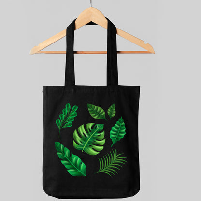 Palm Leaves Bag, Tropical Tote Bag, 7 Leaves Tote Bag-newamarketing