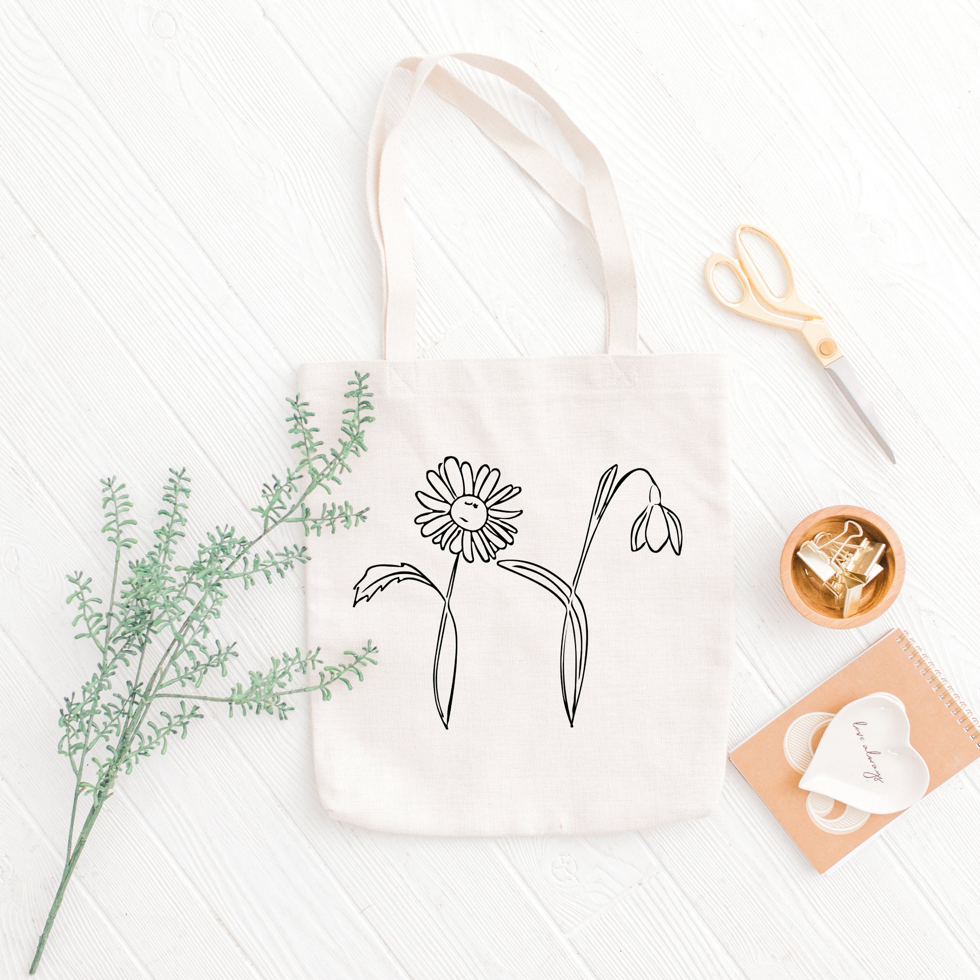 Birth Month Flower, Custom Tote Bag, Birthday Tote Bags-newamarketing