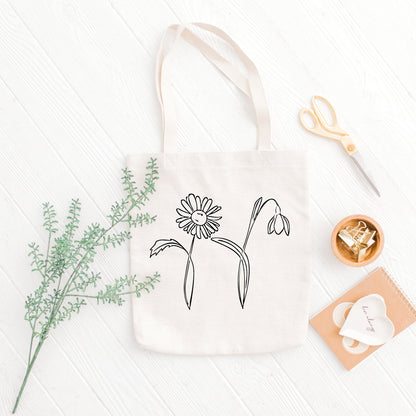 Birth Month Flower, Custom Tote Bag, Birthday Tote Bags-newamarketing