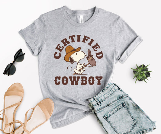 Snoopy Cowboy Shirt, T-Shirt Cowboy, Certified Shirt-newamarketing