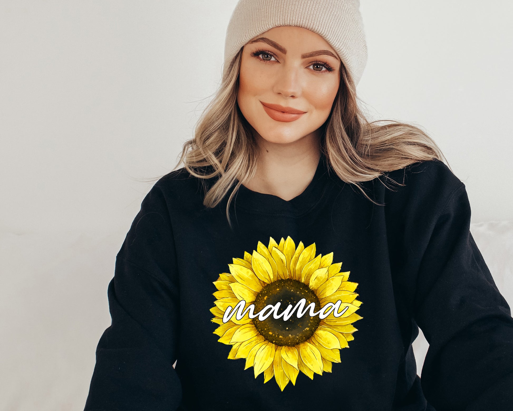 Sunflower Hoodie, Floral Mama Sweatshirt, Sunflower Sweatshirt-newamarketing