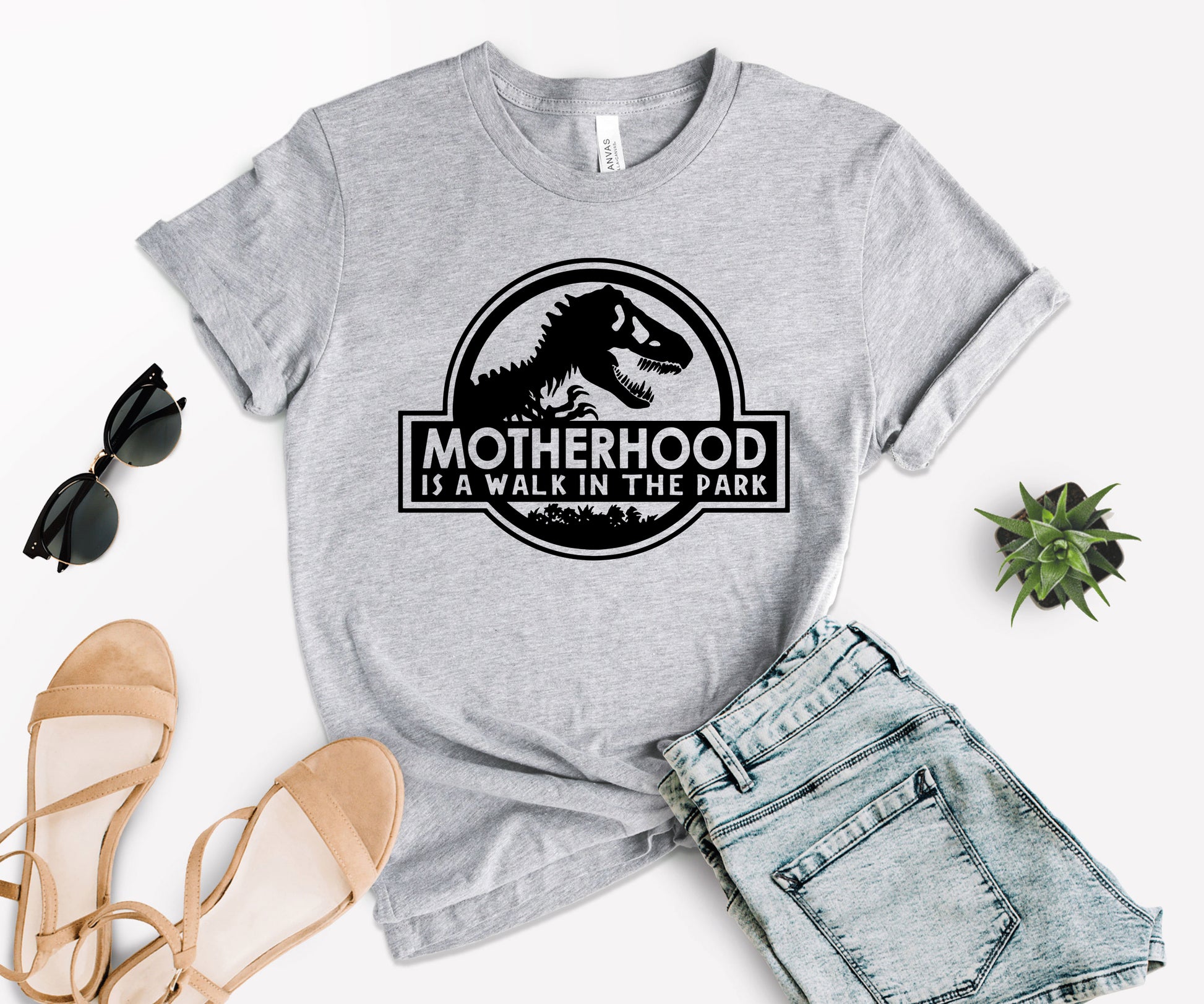 Motherhood Is A Walk In The Park Shirt, Mom Dinosaur, Mama Dinosaur Shirt-newamarketing