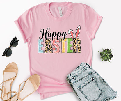 Happy Bunny Shirts, Happy Easter T-Shirt, Leopard Bunny Shirt-newamarketing