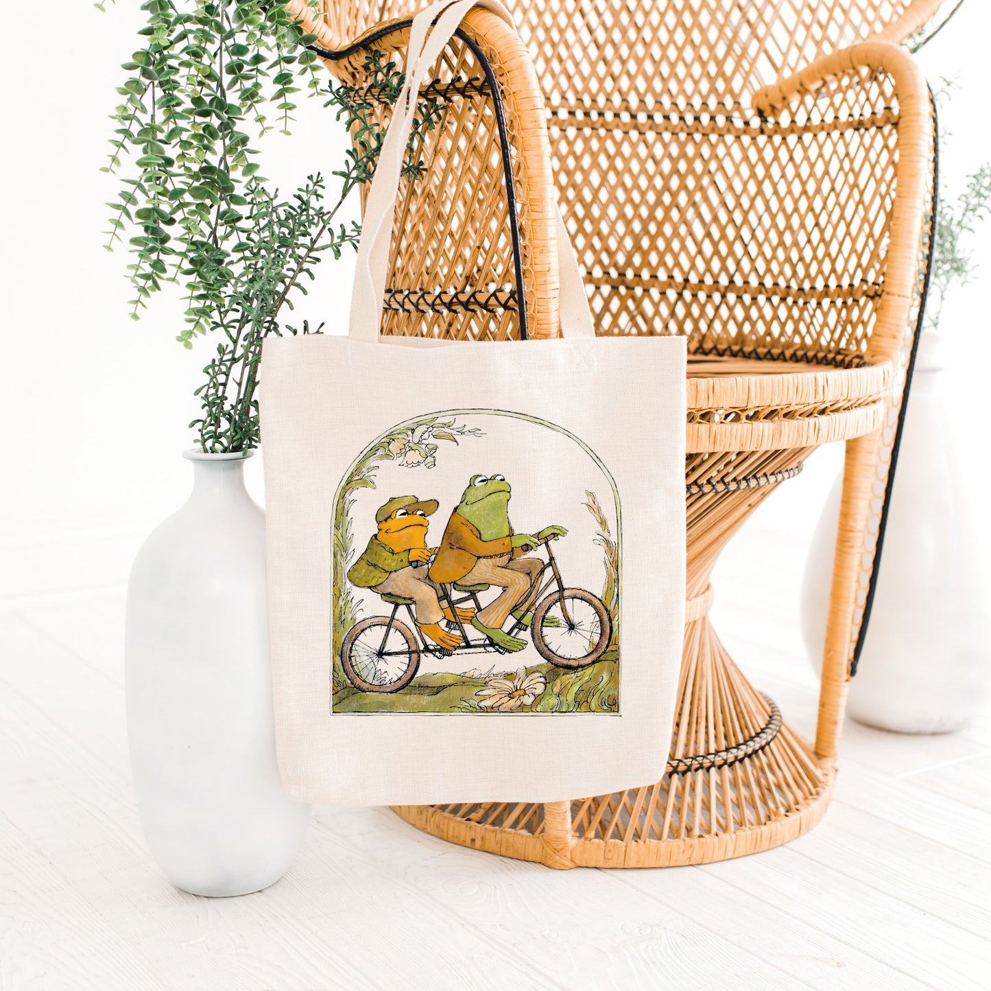 Frog and Toad Tote Bag, Frog Tote Bag, Cute Frog Tote Bag-newamarketing