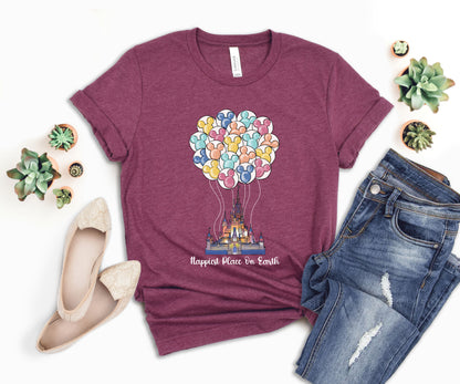 Happiest Place on Earth Shirt, Disney Up Shirt, Disneyland Mickey Shirt-newamarketing