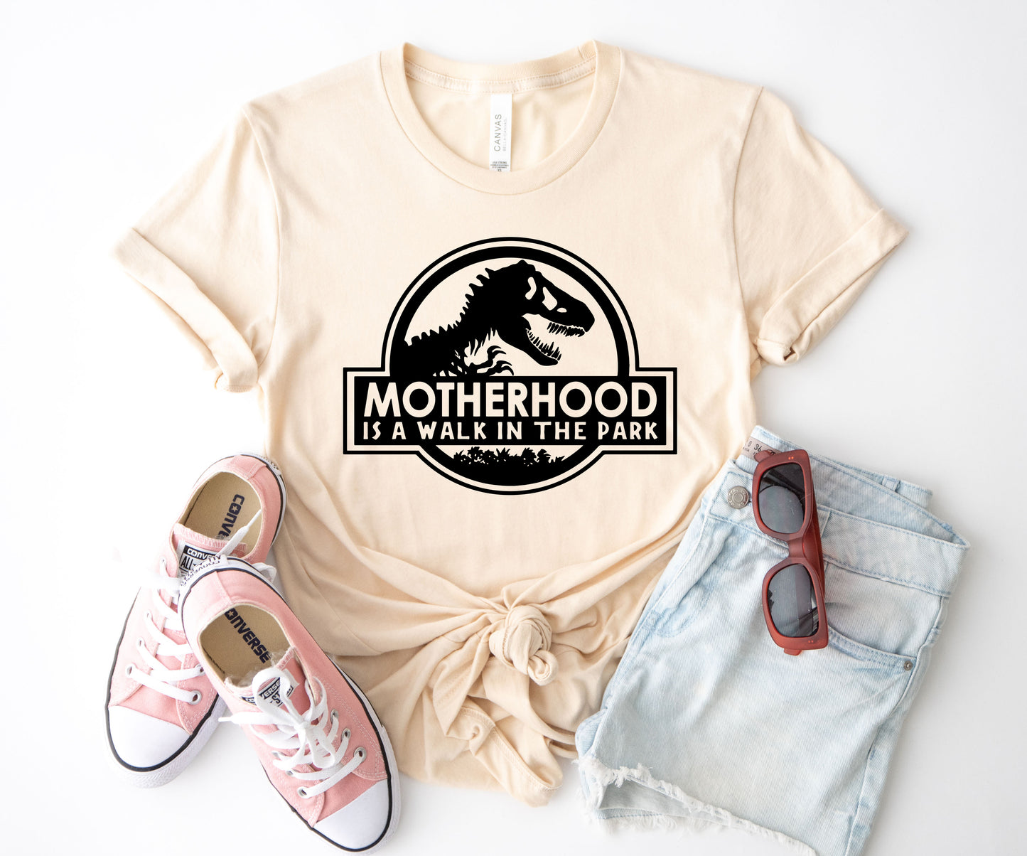 Motherhood Is A Walk In The Park Shirt, Mom Dinosaur, Mama Dinosaur Shirt-newamarketing