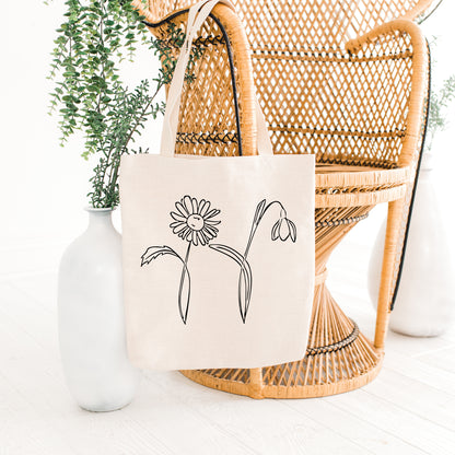 Birth Month Flower, Custom Tote Bag, Birthday Tote Bags-newamarketing