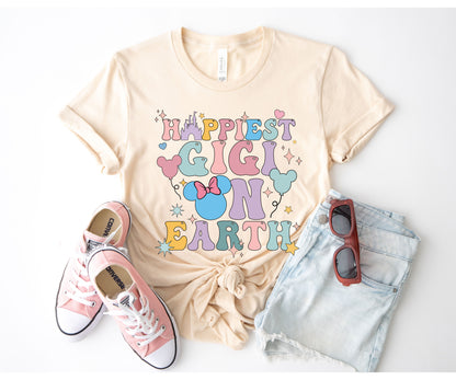 Happiest Gigi on Earth Shirt, Disney Grandma Shirt, Gigi Disney Shirt-newamarketing