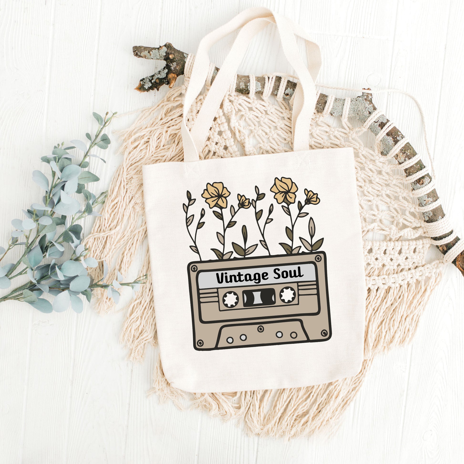 Music Lover Gift, Cassette Tote Bag, Vintage Tote Bags-newamarketing