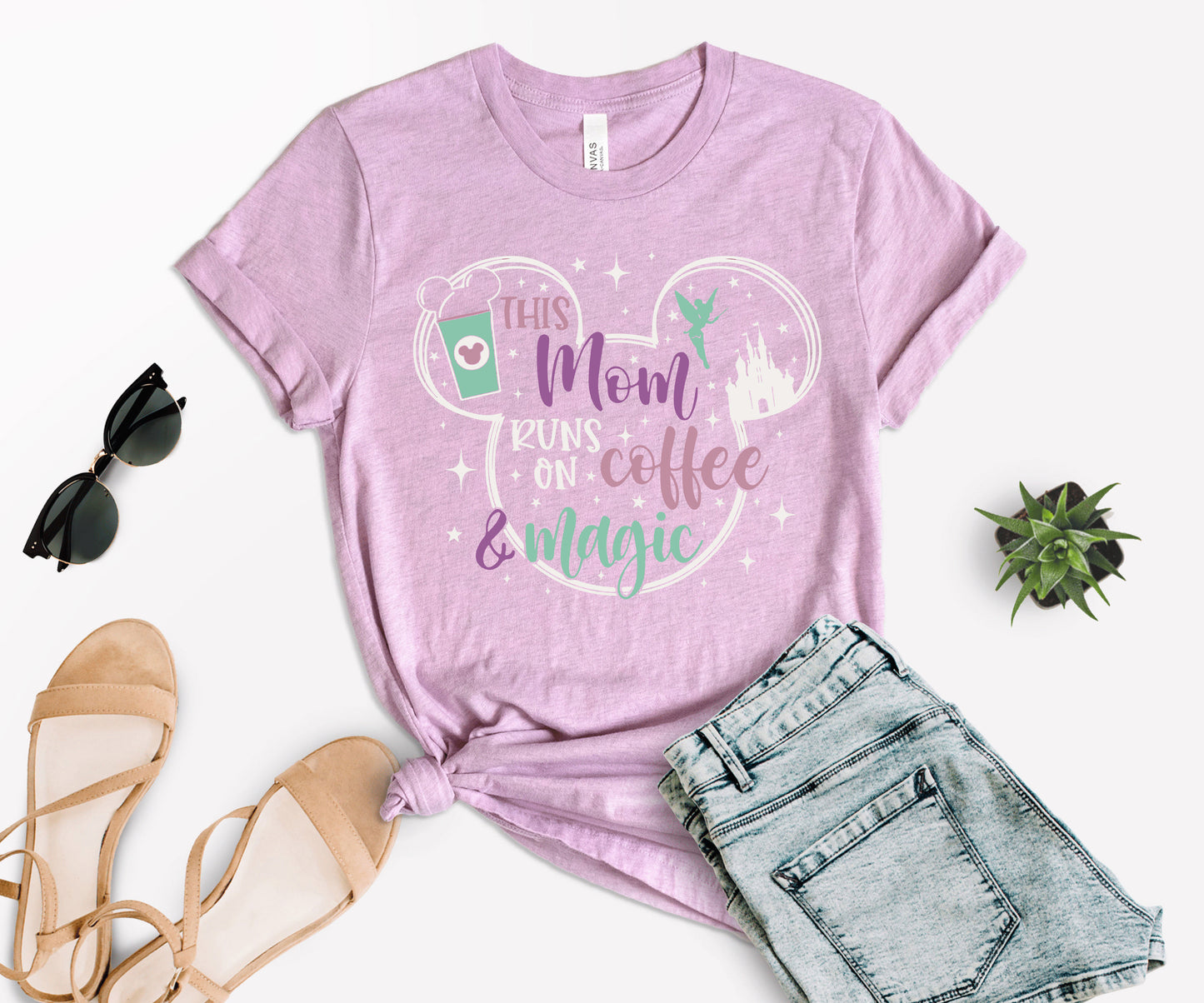 This Mom Runs on Coffee and Magic Shirt, Funny Disney Mom Shirts, Disney Mom Gifts-newamarketing