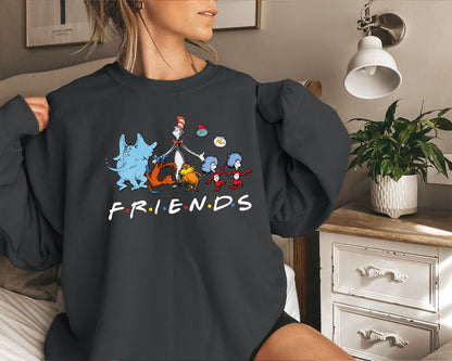 Dr Seuss Friends, Dr Seuss Hoodie, Friends Sweatshirt-newamarketing