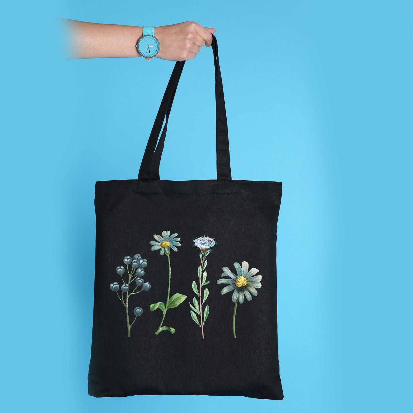 Floral Tote Bag, Tote Bag Flower Design, Cute Flower Tote Bag-newamarketing