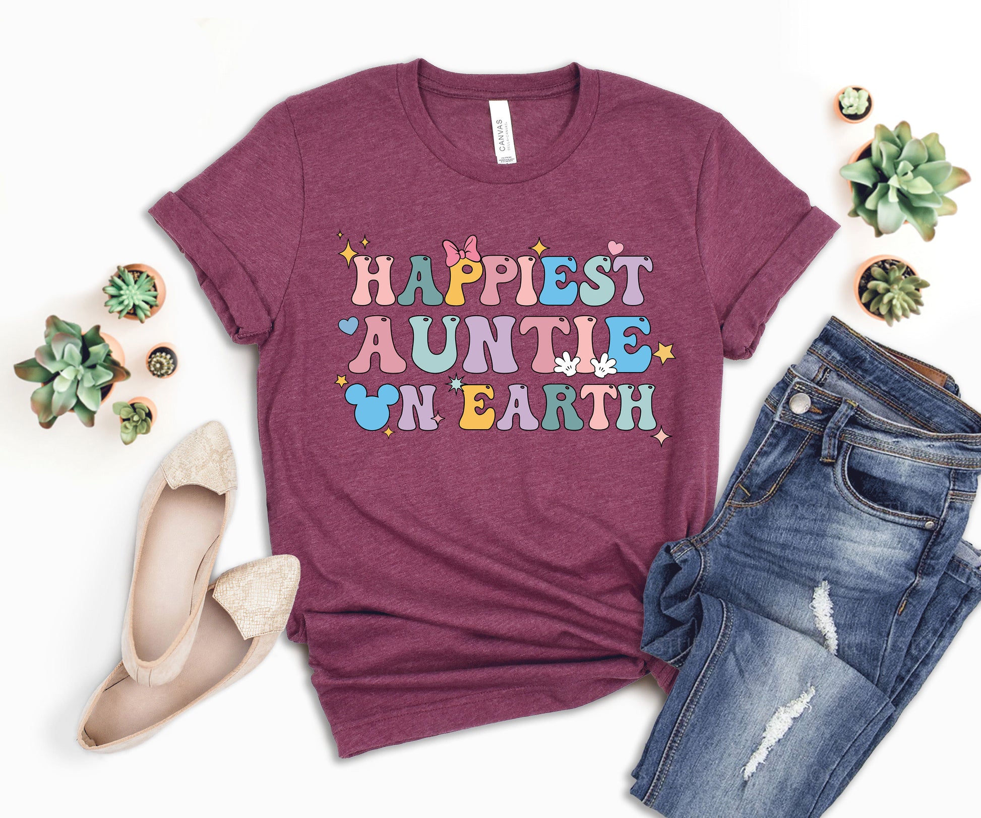 Happiest Aunt on Earth T-shirt, Disney Aunt Shirt, Disney Trip Shirt-newamarketing