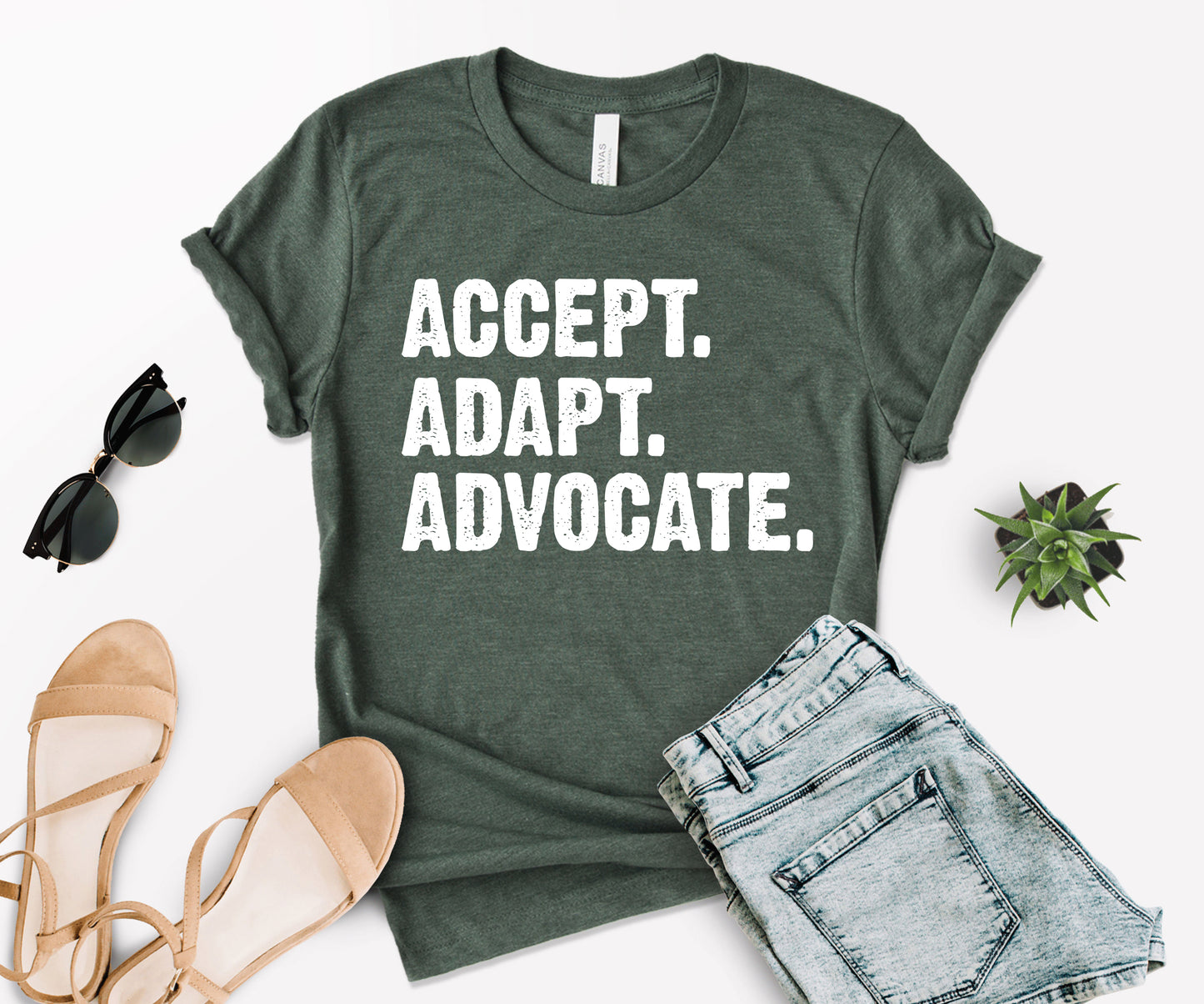Accept Adapt Advocate, Autism Awareness T-Shirt, Autism Mom Shirt-newamarketing