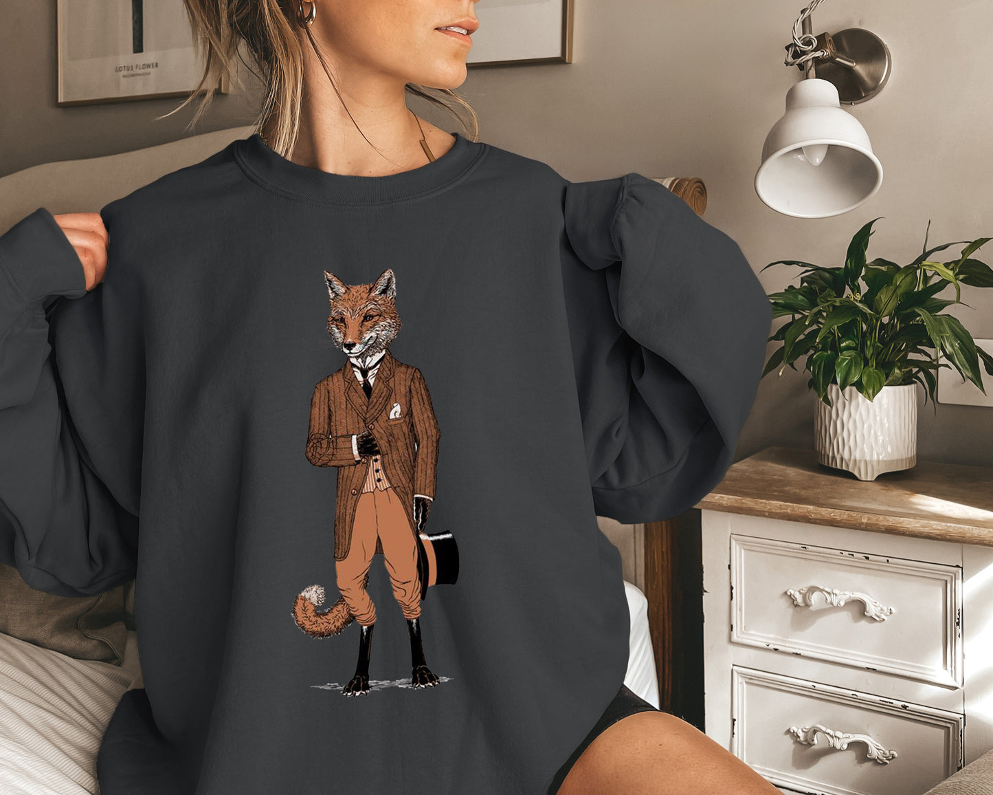 Fox Sweatshirt, Hoodies with Animals, Fox Sweatshirt Womens-newamarketing