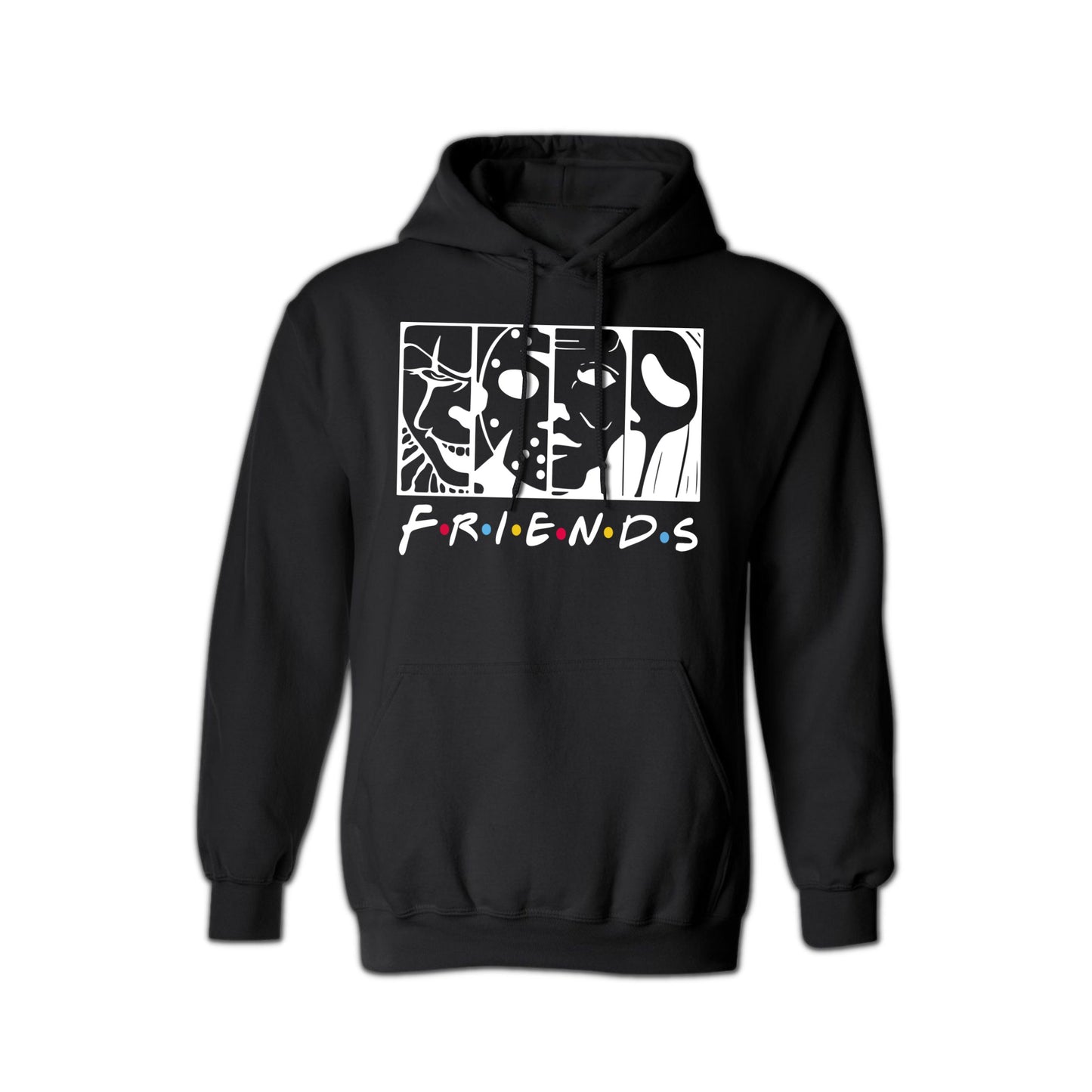 Friends Horror Movie Hoodie - Funny Michael Myers Halloween Graphic Hooded Sweatshirt