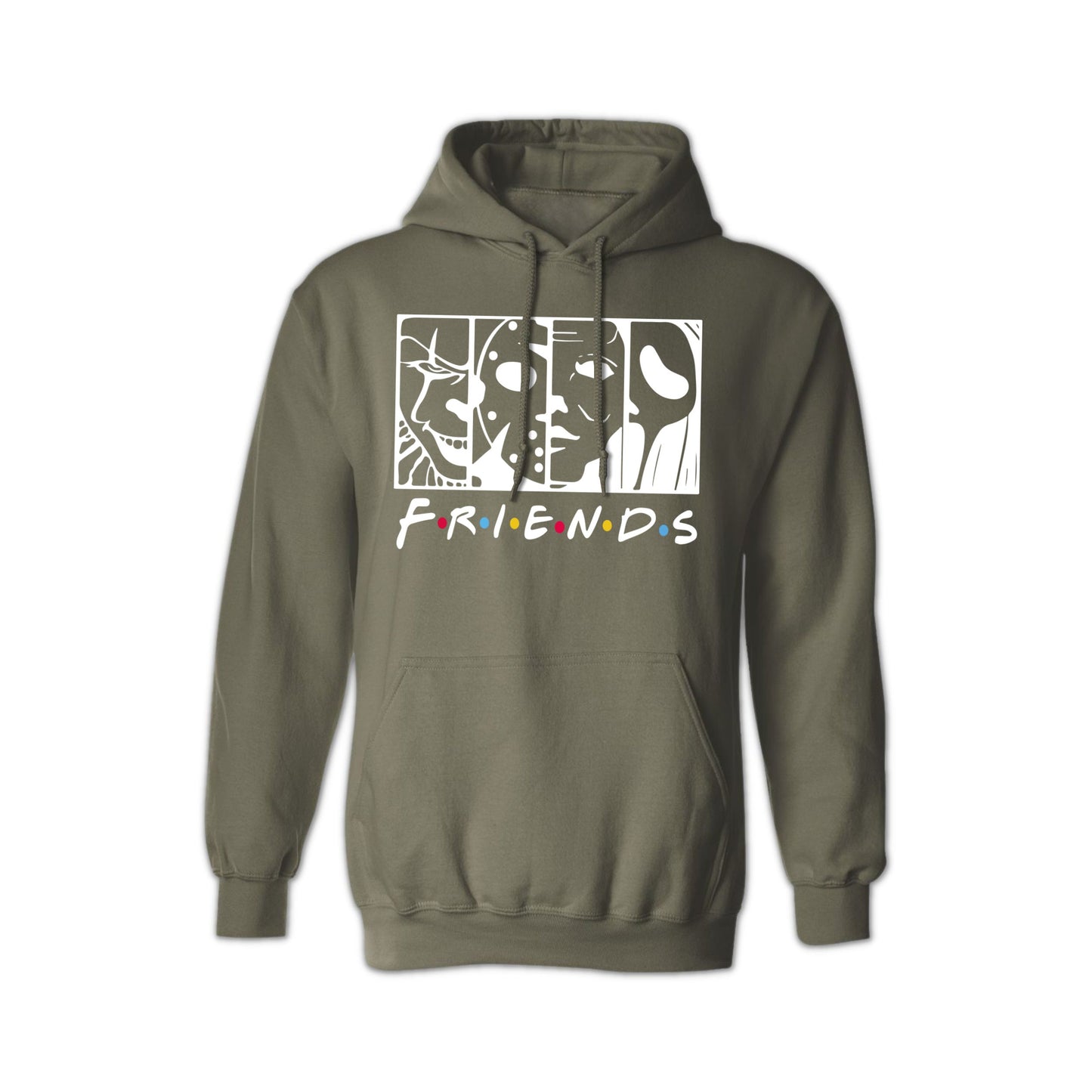 Friends Horror Movie Hoodie - Funny Michael Myers Halloween Graphic Hooded Sweatshirt