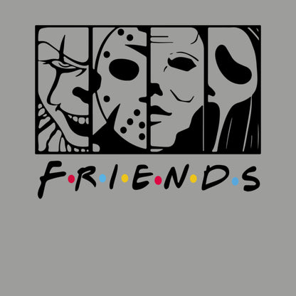 Friends Horror Movie Hoodie - Funny Michael Myers Halloween Graphic Hooded Sweatshirt