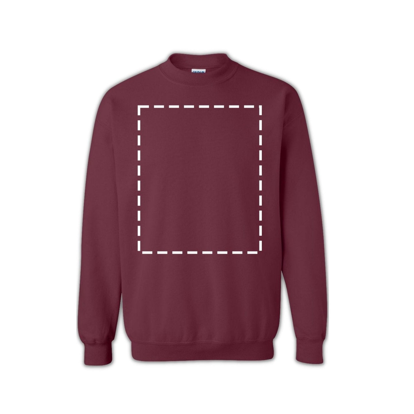 Gildan Unisex Sweatshirt, Custom Sweatshirt Design, Personalized Sweater Maroon - newamarketing