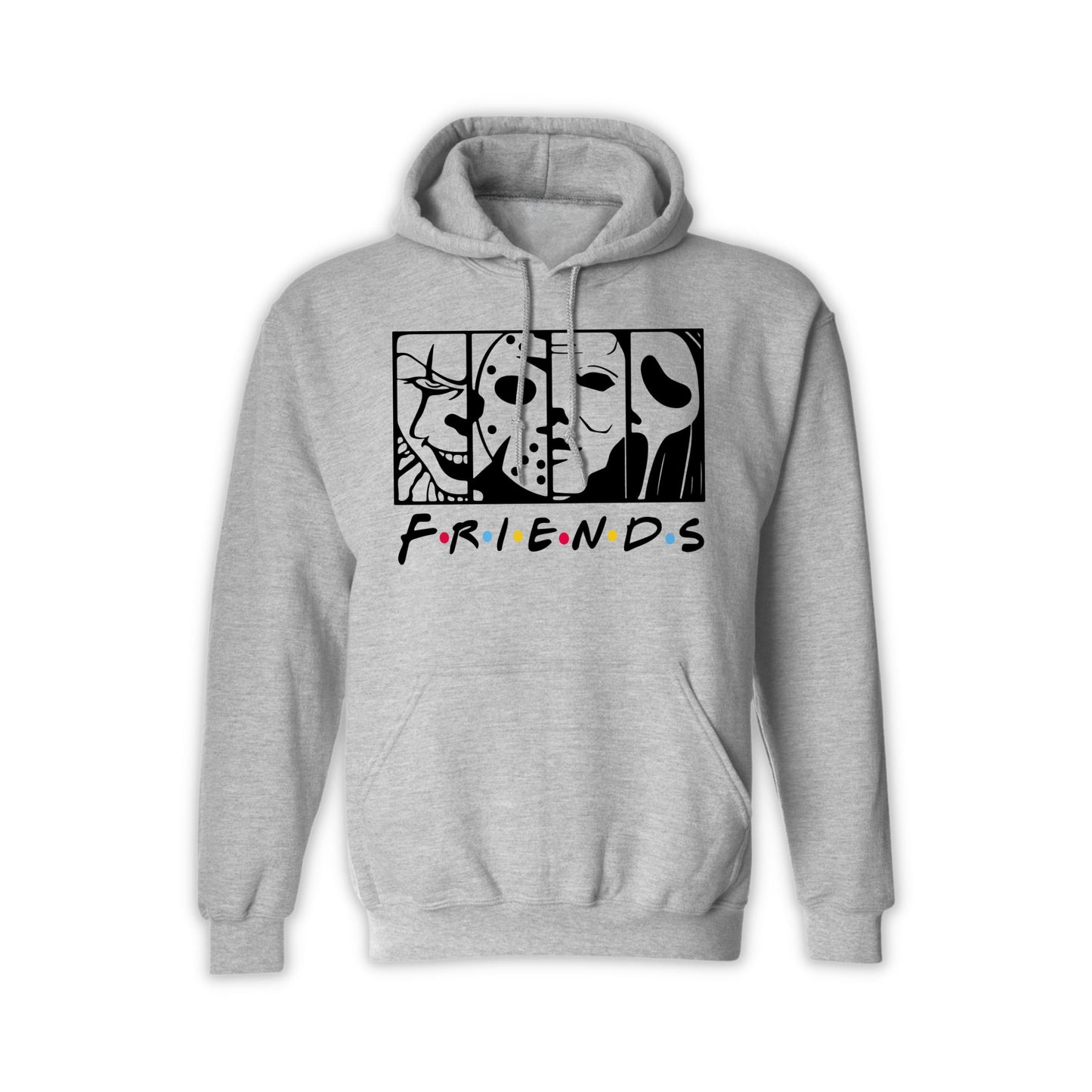 Friends Horror Movie Hoodie - Funny Michael Myers Halloween Graphic Hooded Sweatshirt