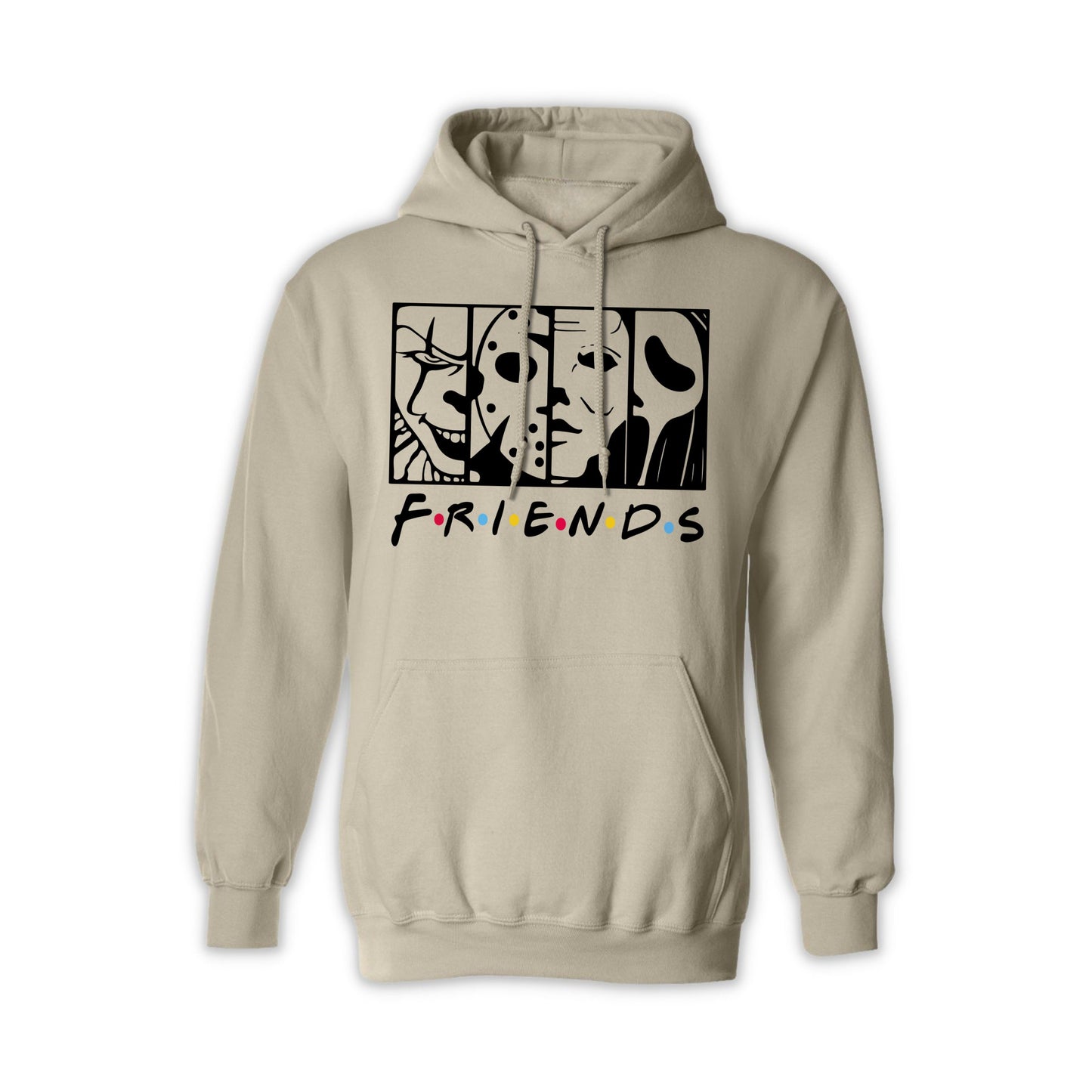 Friends Horror Movie Hoodie - Funny Michael Myers Halloween Graphic Hooded Sweatshirt