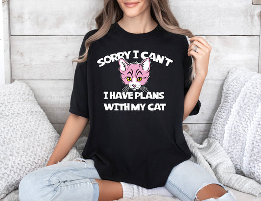 Cat Lover Shirt, Cat Mom Shirt, Sorry I Have Plans with My Cat-newamarketing