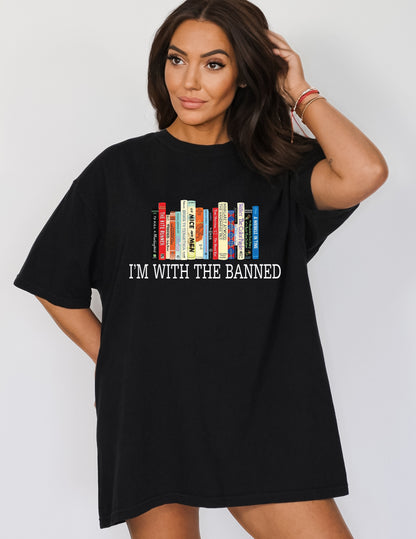 Comfort Color T-Shirts, I'm with The Banned Shirt, Banned Books Shirt-newamarketing